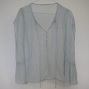 Sheer Light Blue Blouse